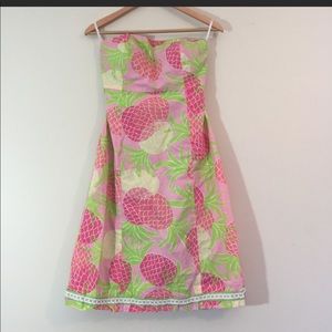 Lilly Pulitzer PINEAPPLE strapless dress